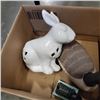 Image 2 : 3 WOODEN DUCK DECOYS, AND SOLAR RABBIT GARDEN LIGHT