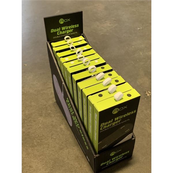 RETAIL DISPLAY OF 12 NEW ROX  DUAL  DEVICE CHARGERS
