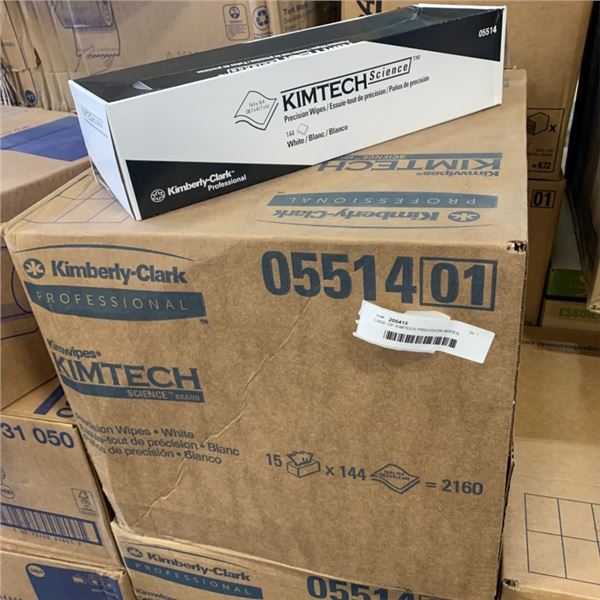 CASE OF KIMTECH DELICATE TASK WIPES, 2160 WIPES TOTAL, 15 BOXES OF 144
