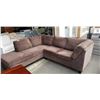 Image 1 : 2 PIECE GREY FABRIC SECTIONAL