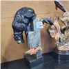 Image 3 : DOLPHIN AND BEAR WITH SALMON STATUES