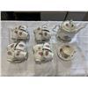 Image 1 : ROYAL ALBERT TRANQUILITY TEAPOT WITH TRIVET AND 17 CUPS AND SAUCERS