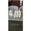 Image 1 : ROYAL ALBERT TRANQUILITY COFFEE POT WITH 8 COFFEE CUPS