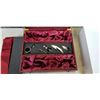 Image 2 : 2 BRAND NEW WINE GIFT BOXES - (2) 2 BOTTLE WINE HOLDER W/ CORKSCREW, POURER, THERMOMETER, AND DRIP R