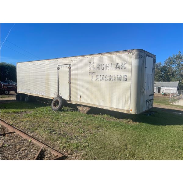 Approx. 45 ft enclosed tandem van trailer, need one tire fixed, Farm use only
