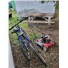 Image 1 : Picnic table, handrails, lawnmowers & bikes