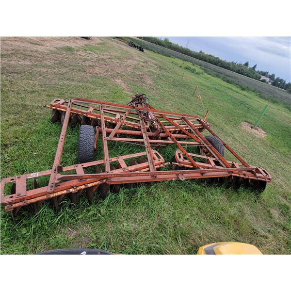 Approx. 12 ft wide by 7 ft disc.