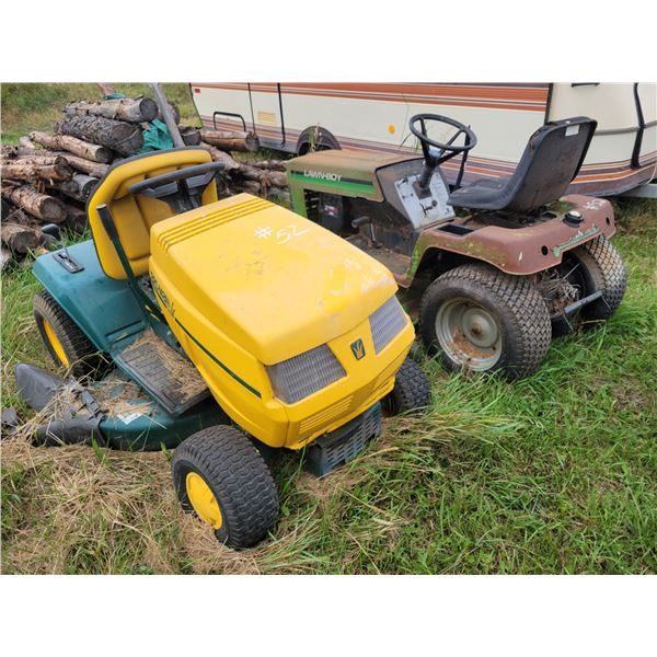 Lawn boy & yard man lawn tractors, both c/w 42 in decks