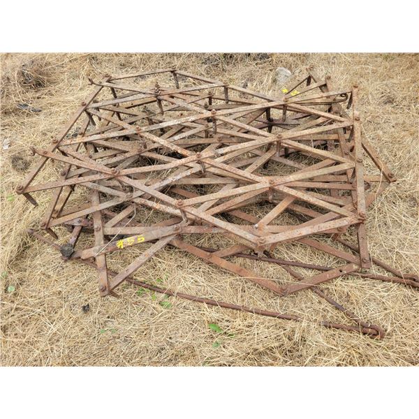 5- Harrow draw bar c/w harrows