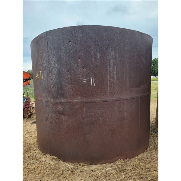 Open top steel tank, 9ft x 8ft high