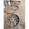 Image 1 : 3- Antique steel wheels