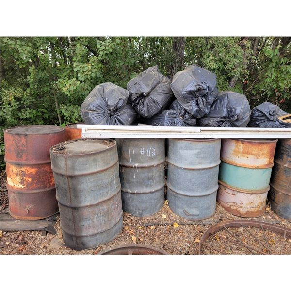 Qty of barrels & empty oil jugs