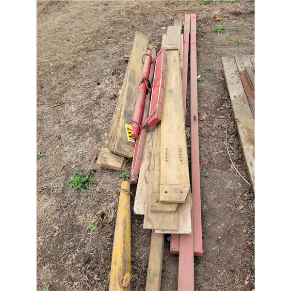 Antique draw bars, misc. wood