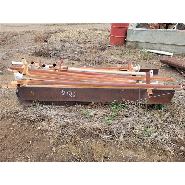 Pair of I-beams, tubing & ripper shanks