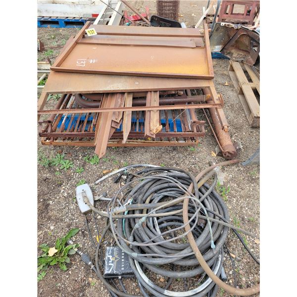 Bed frame, hose, misc. iron