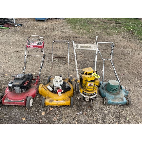 Lawn mowers & rototiller