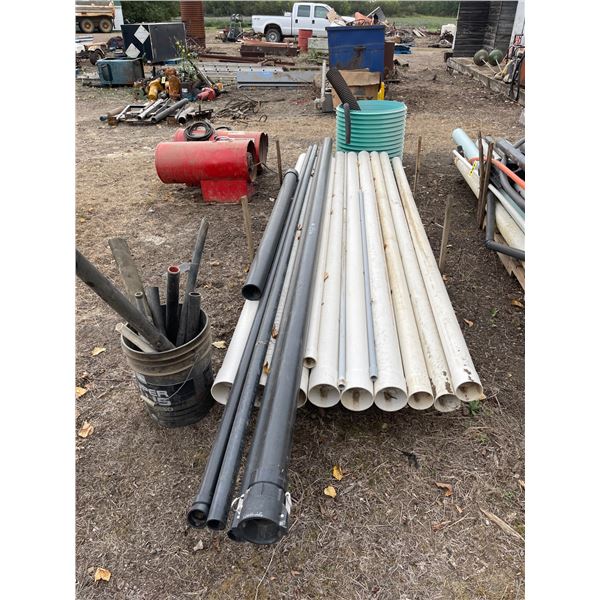 Plumbing pipes, 2 inch ABS, 3 inch ABS & 4 inch PVC sewer pipe