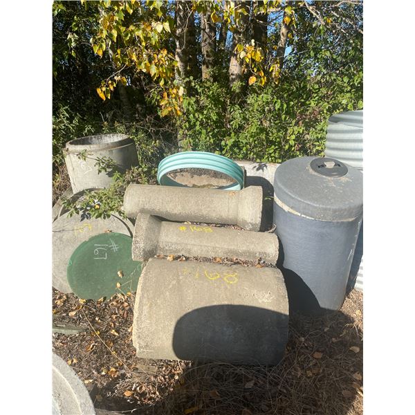 Concrete sewer pipes & fibre glass