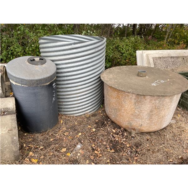 2- Fibre glass water tanks & culvert