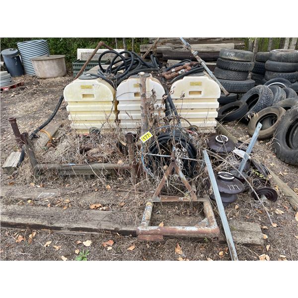 Water tank sprayer set up