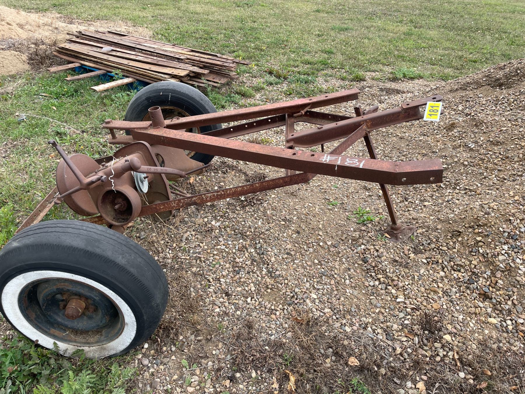 Trailer frame, single axle
