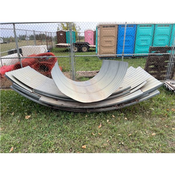 Metal grain bin pieces