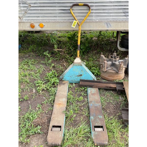 Pallet jack, air tank, & wheel hub
