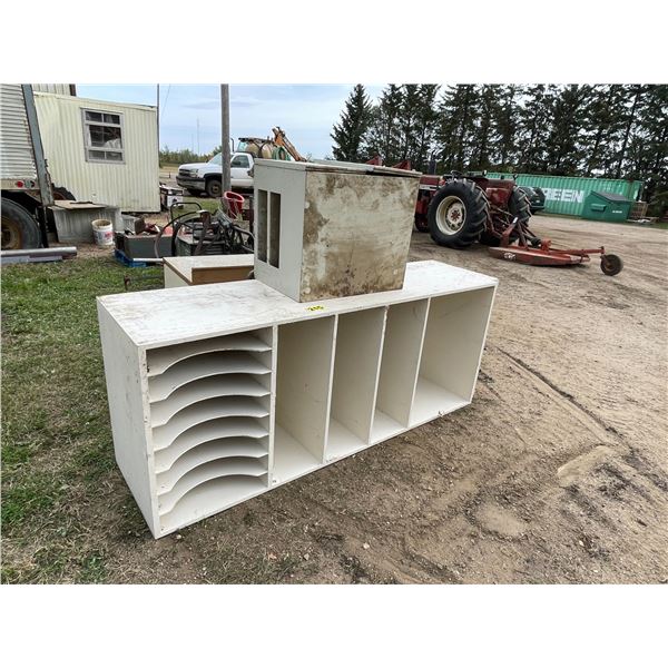 Shelving, counter tops & printer stand