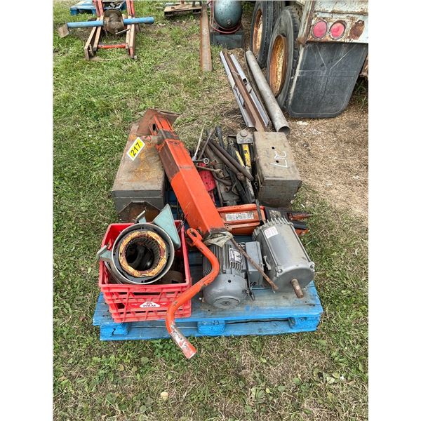 3- Induction motors, car jacks, tool boxes & tire irons