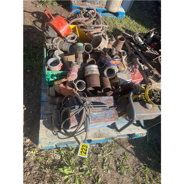 Water/sewer fittings, small welder, water pump & small engine