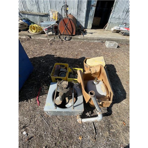 Cealing gas furnace c/w assort. Camlocks