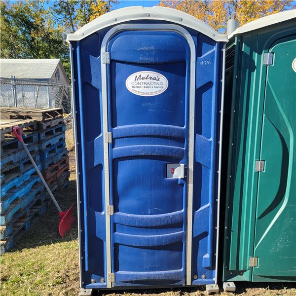 Porta Potty c/w hand sanitizer dispenser, urinal & TP dispenser
