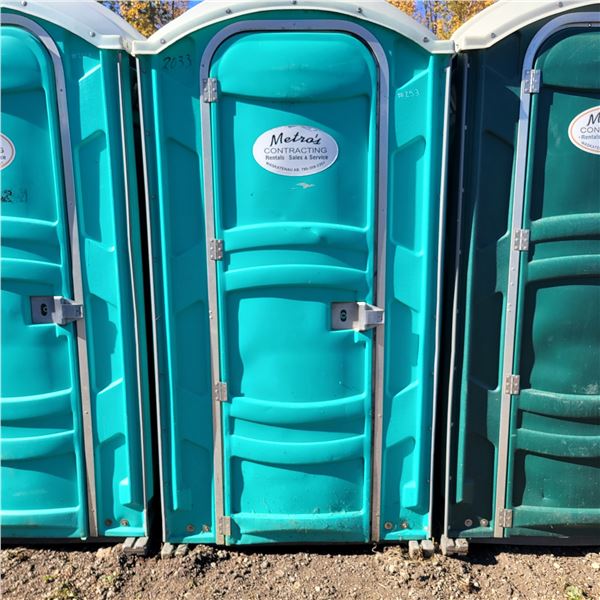 Porta Potty c/w hand sanitizer dispenser, urinal & TP dispenser