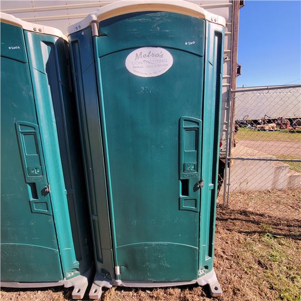 Porta Potty c/w hand sanitizer dispenser, urinal & TP dispenser