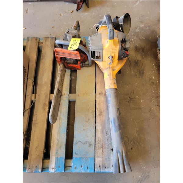Leaf blower & chainsaw, works