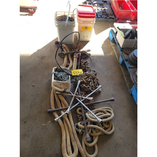 Chains, tow ropes & tire iron