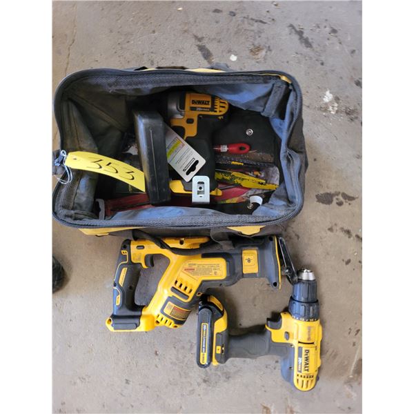 DeWalt power drill set, drill, hammer drill & sawzall