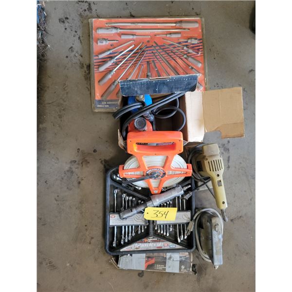 Wrench set, torches, flathead screwdriver set & sanders
