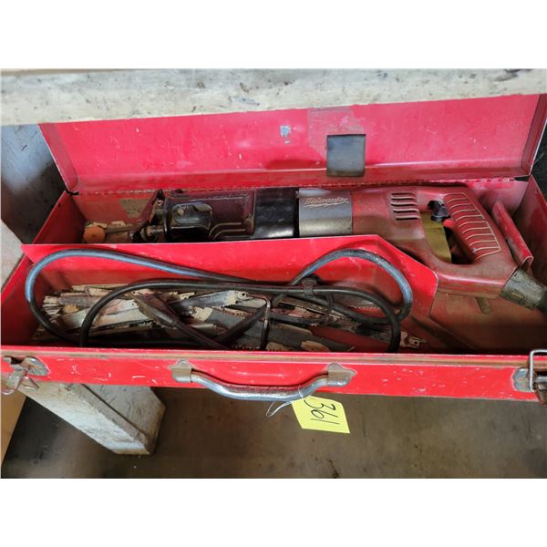 Elec. Sawzall c/w case, working