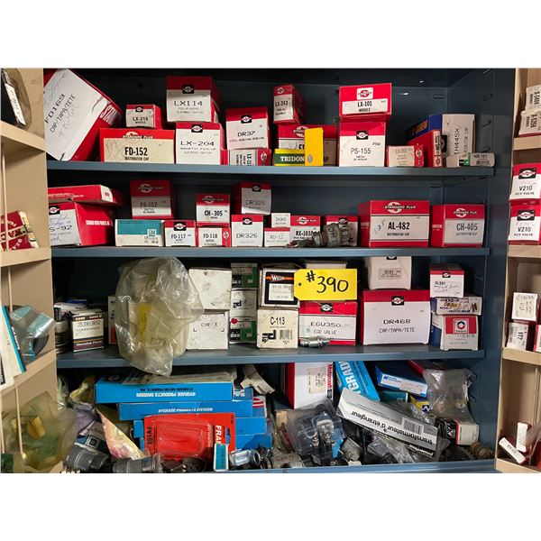 Contents of cabinet, Standard parts switches, ignition etc.