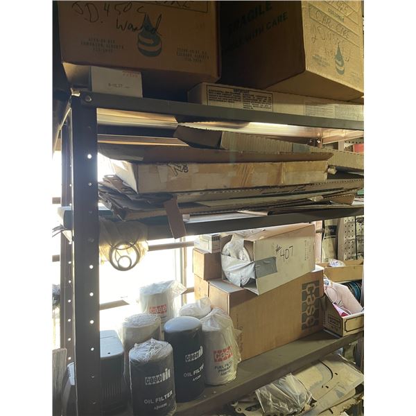 Shelf c/w gaskets, filter & misc. contents