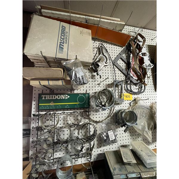 Contents of shelf floor to ceiling, wire, manuals, fuses, hose clamps etc.
