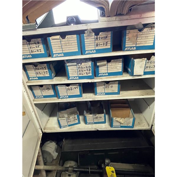 United Delco cabinet c/w contents