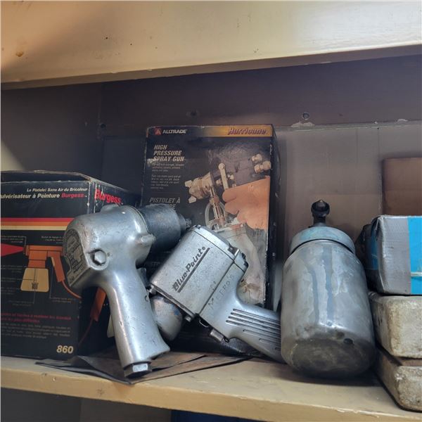 Air impacts, paint sprayers, hole saws and misc.