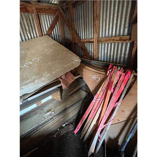 Paneling, styrofoam & wood