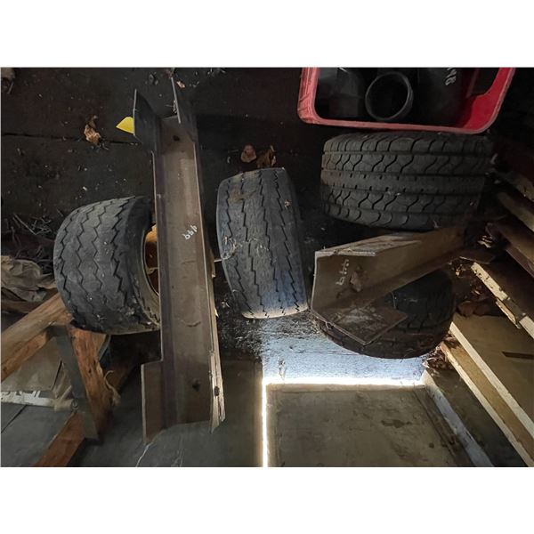 Pair of grain bin moving dolleys