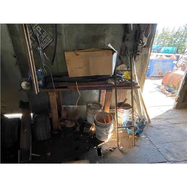 Pump, misc. iron & wood