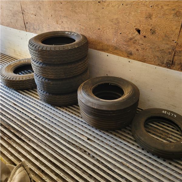 Set of 4- Tires, general 8.00-16.5, set of 2- tires & misc. tires