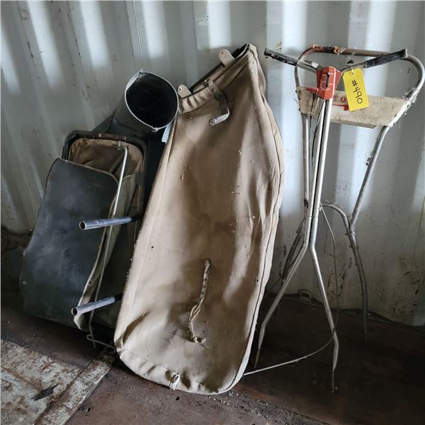 Grass bags & lawn mower handles