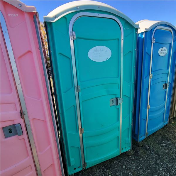 Porta Potty c/w hand sanitizer dispenser, urinal & TP dispenser